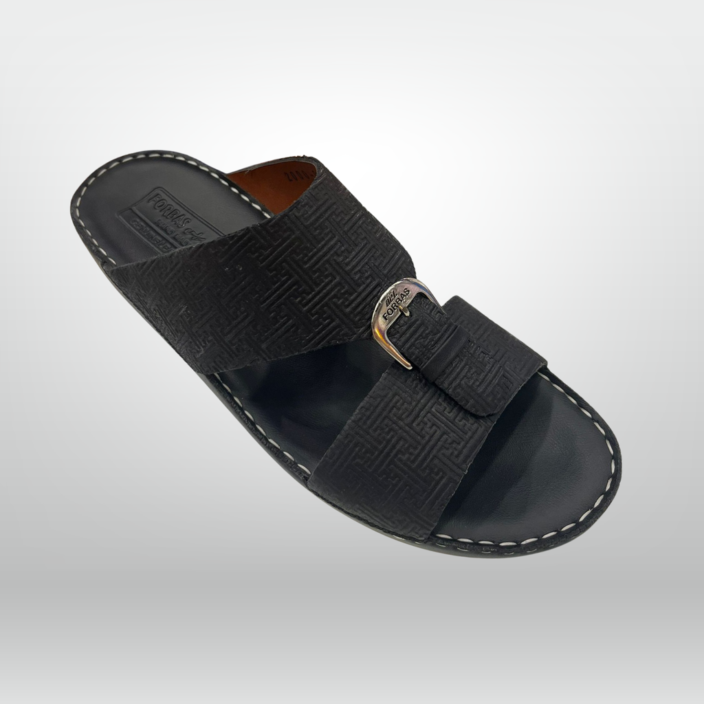 Maze-Embossed Arabic Sandals