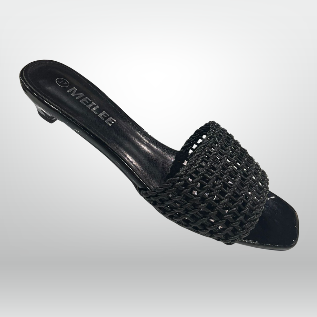 Weave Square-Toe Heels 