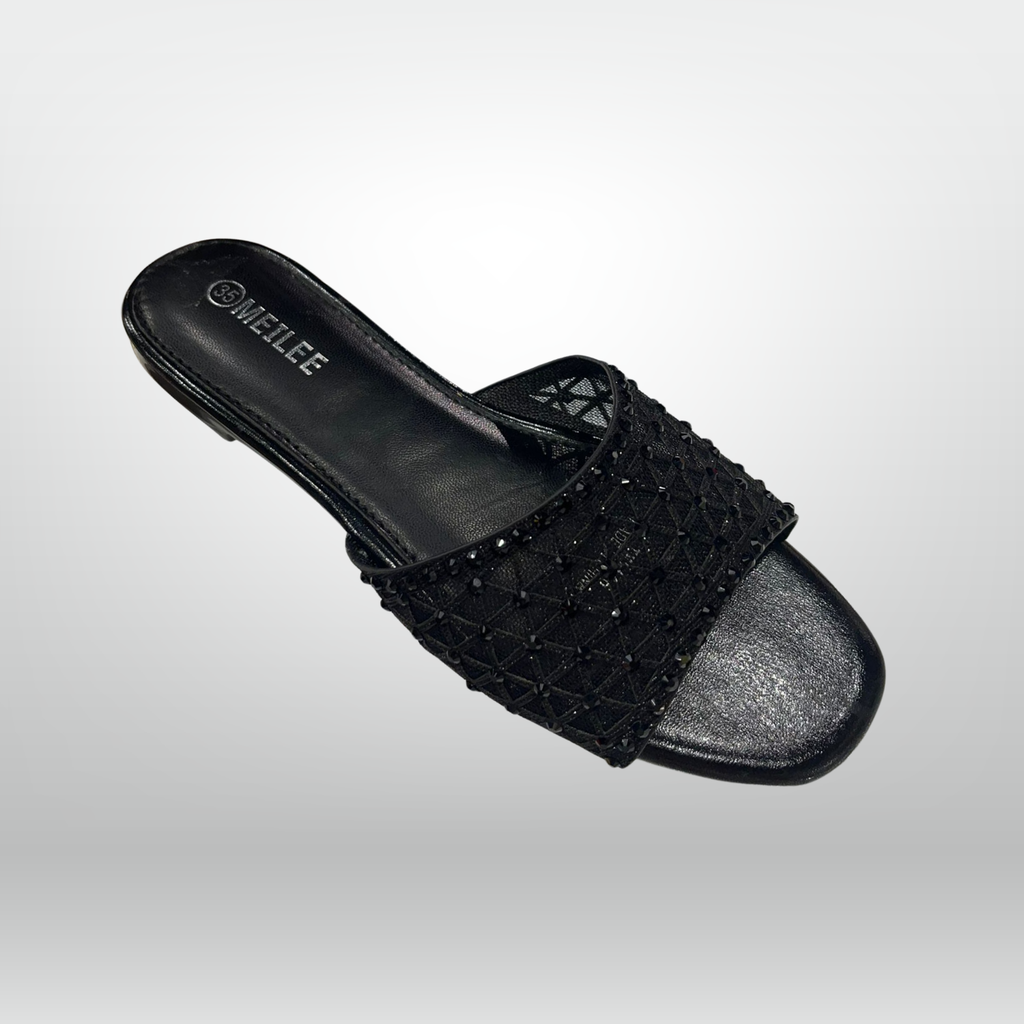 Girls' Crystal Lattice Slip-On Sandals 