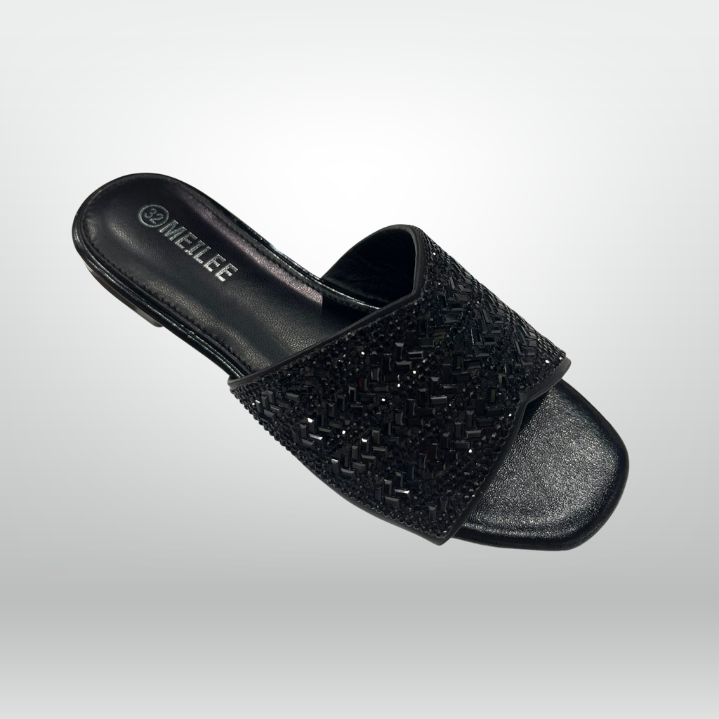 Girls Glitter Criss-Cross Slide