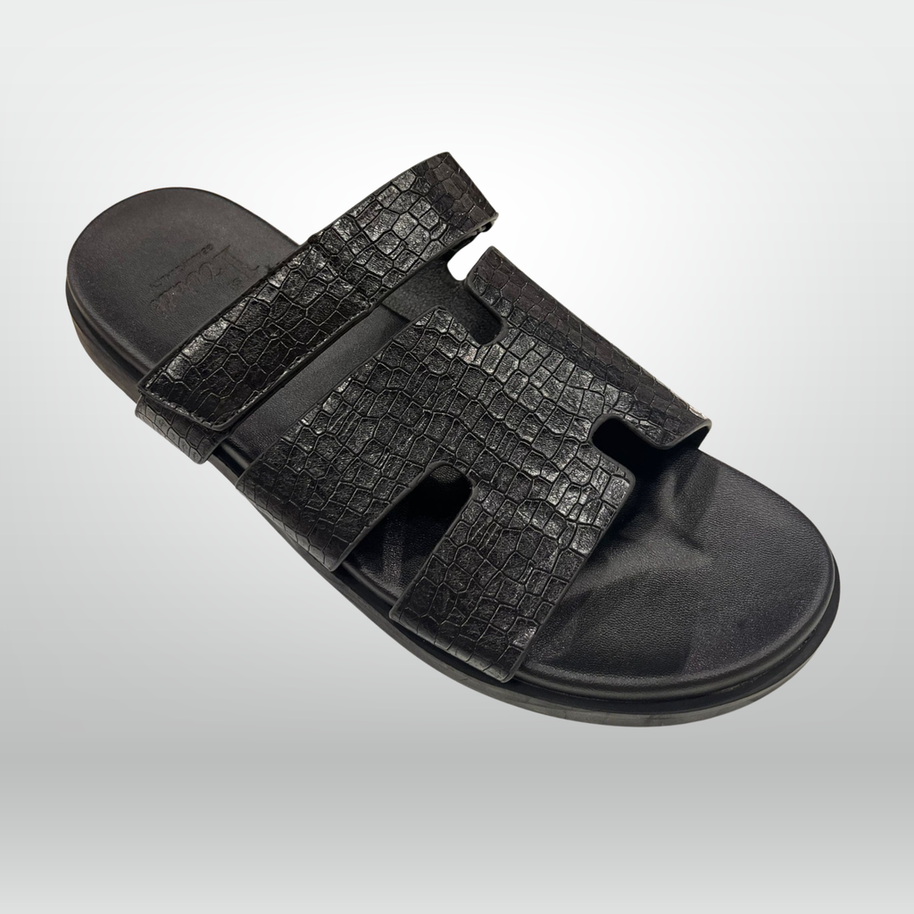 Alligator Texture Dual-Strap Slide 