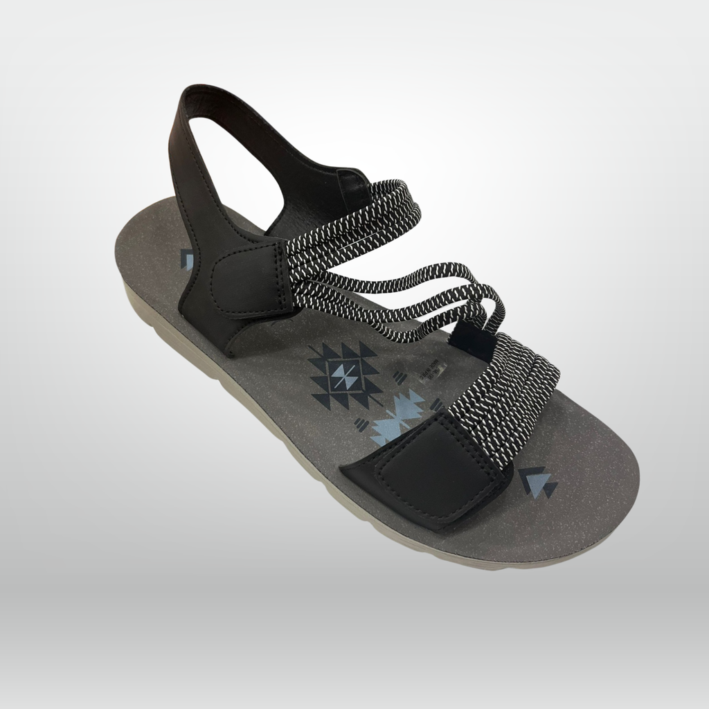 Multi-Cord Elastic Strap Sporty Sandal 