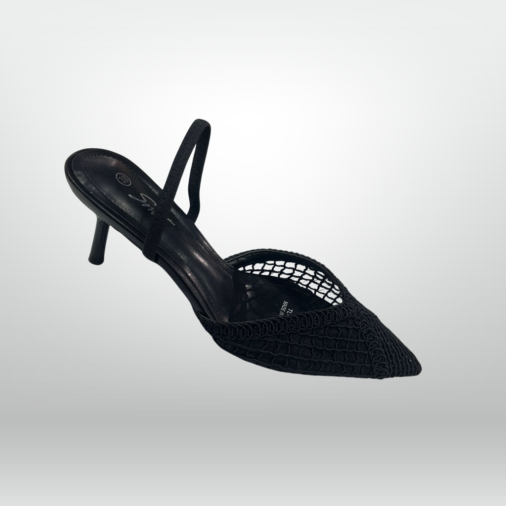 Open-Weave Net Pointed Heels