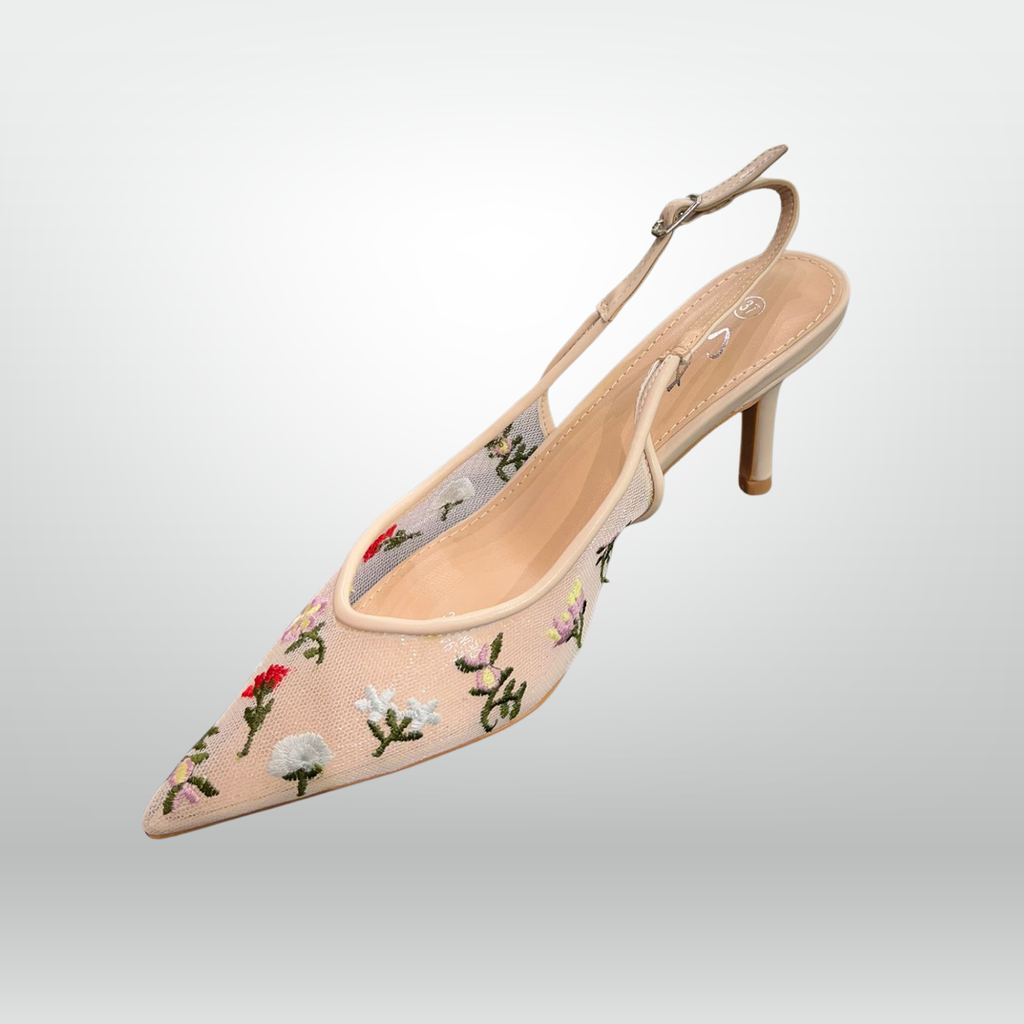 Floral Pointed Heel