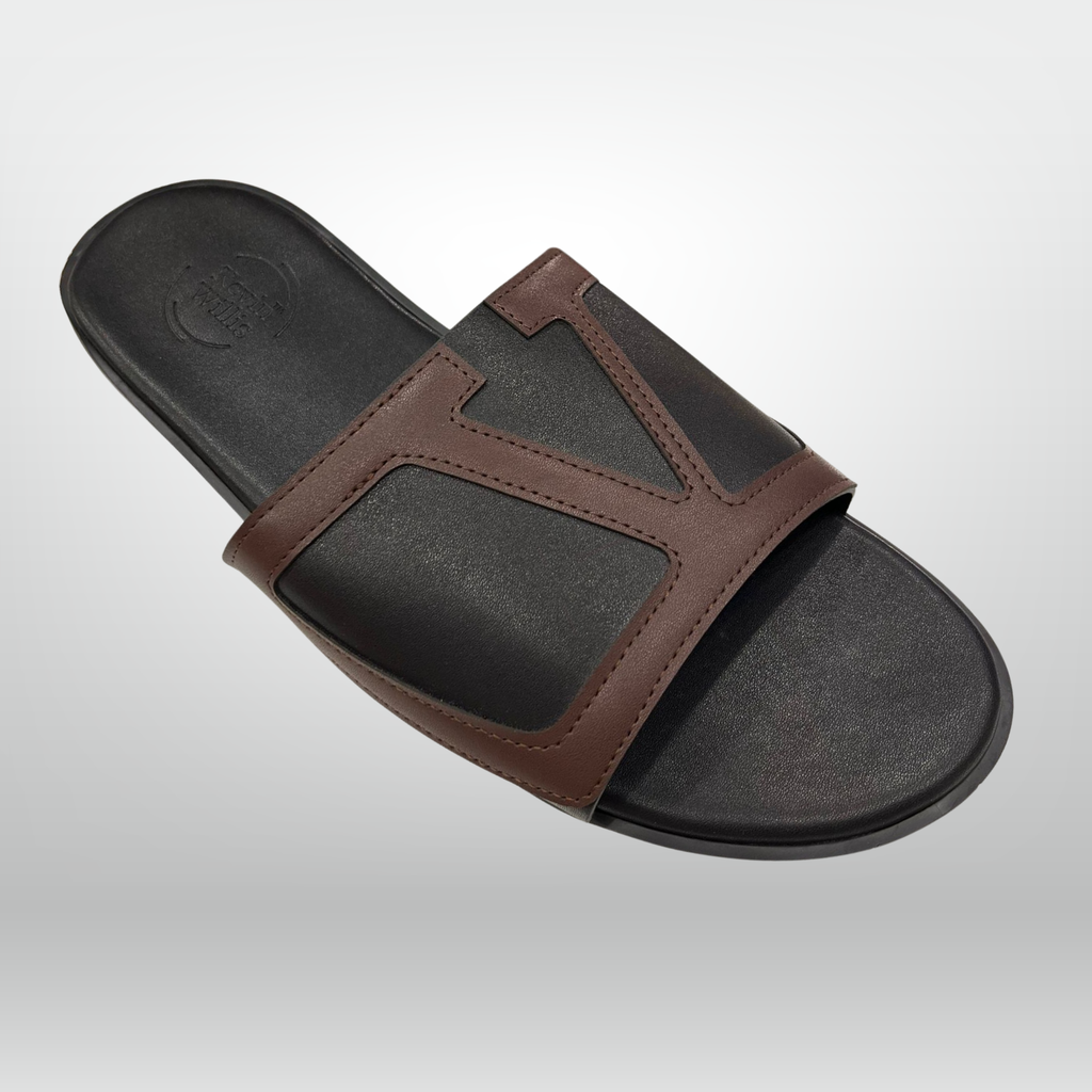 V-Strap Two-Tone Sandals