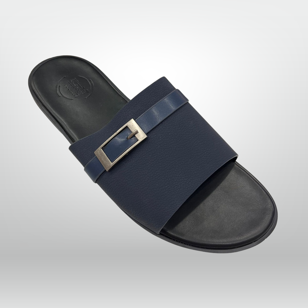 Leather Slide with Silver Buckle