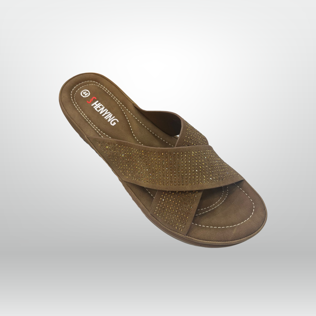 Criss-Cross Wedge Sandals 
