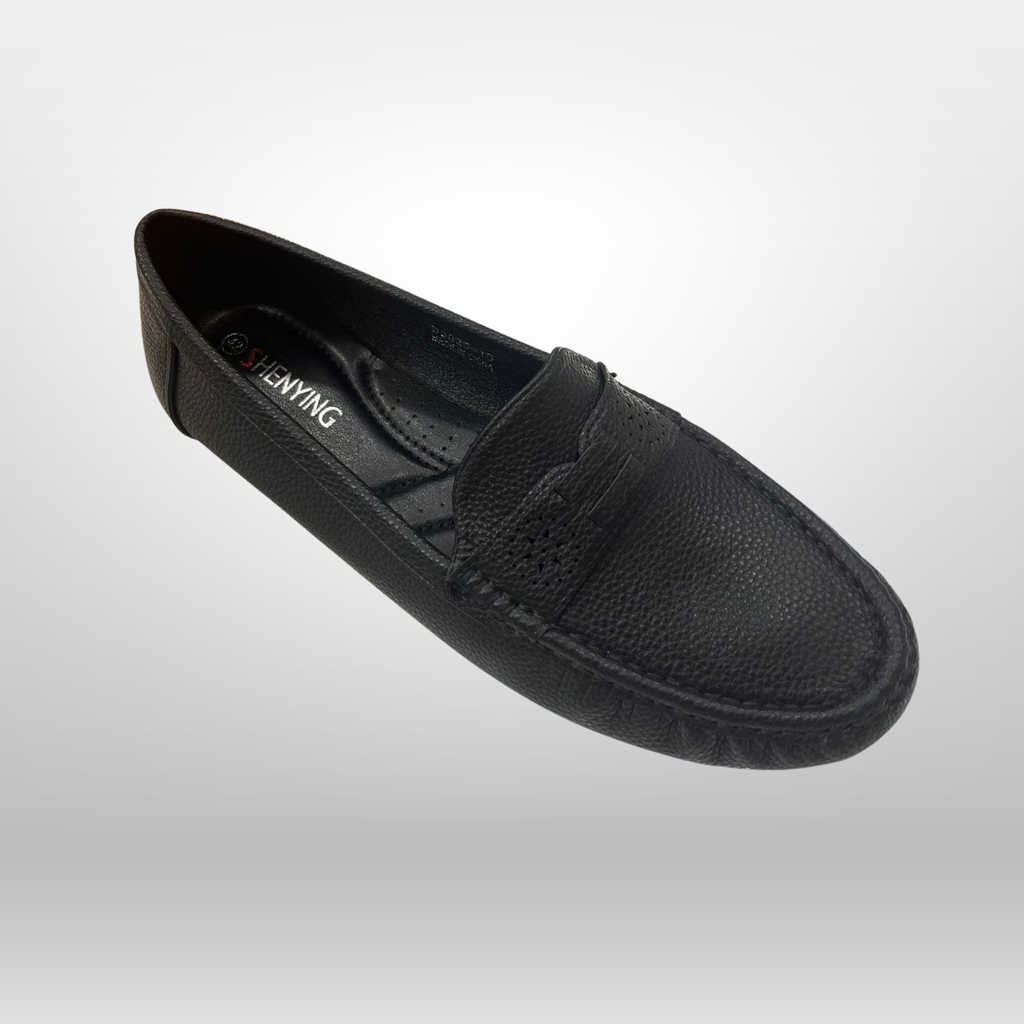Classic Pebble-Grain Loafers 