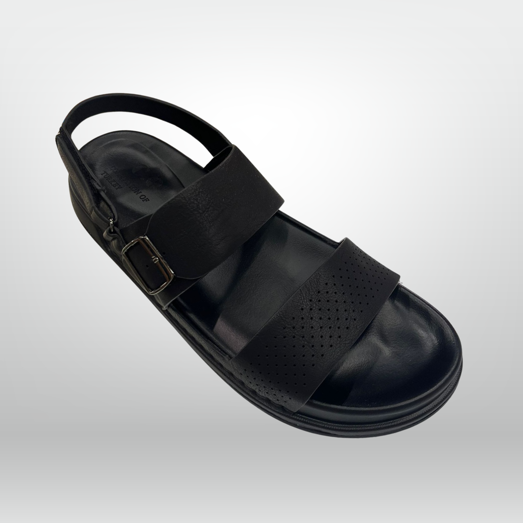 Men's Dual-Strap Leather Sandal