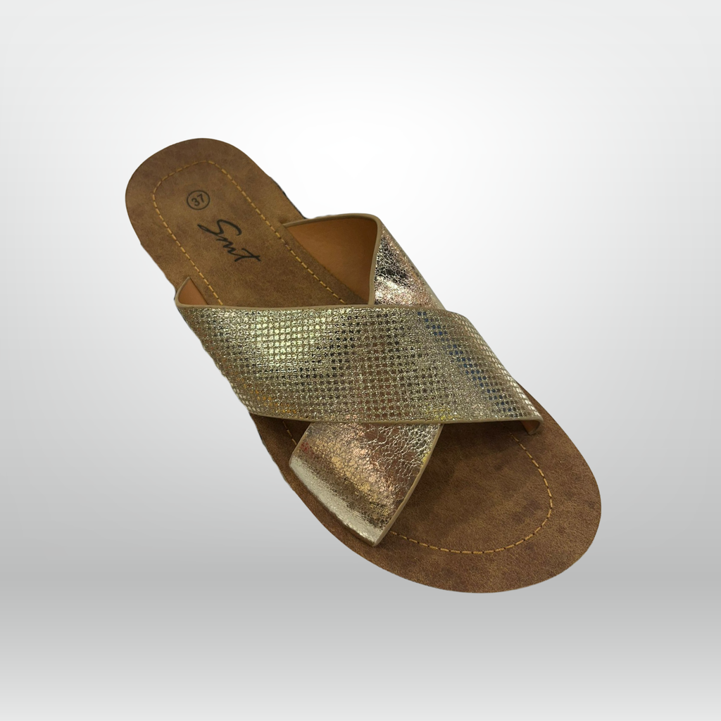 Metallic Criss-Cross Slides