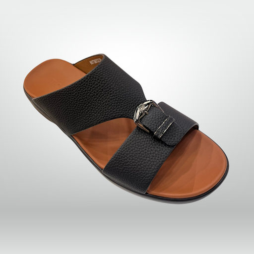 Classic Textured Black Arabic Slide