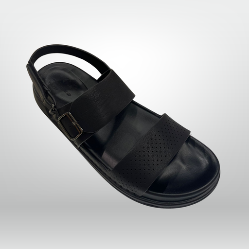 Men's Dual-Strap Leather Sandal